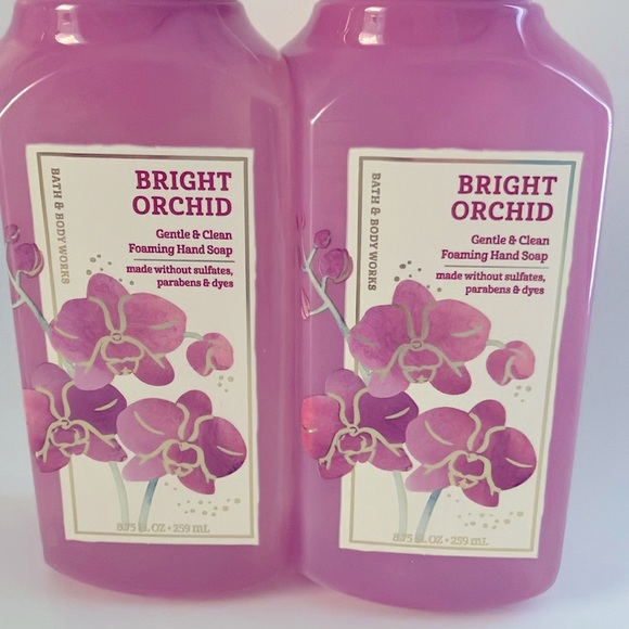 2 - PACK BRIGHT ORCHID FOAMING HAND SOAP NWT BBW - Picture 2 of 9